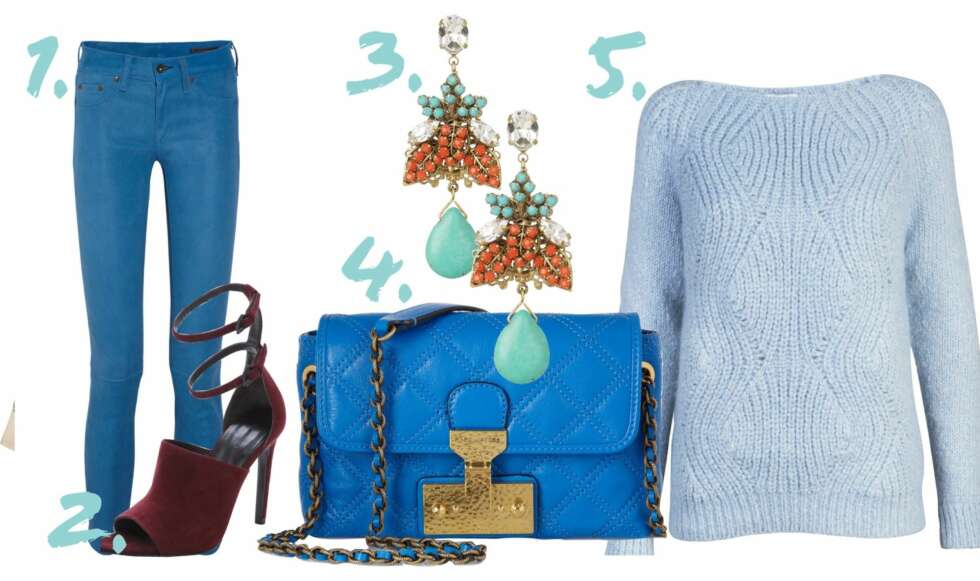 DE EKSKLUSIVE: 1. Bukse fra net-a-porter, ca. kr 1000,- 2. Sko fra Alexander Wang/Shopbop, kr 3000,- 3. Øredobber fra Bijoux Heart, kr 2700,- 4. Veske fra Marc Jacobs/net-a-porter, kr 5900,- 5. Genser fra Surface to air/Youheshe, kr 2000,- DE EKSKLUSIVE: 1. Bukse fra net-a-porter, ca. kr 1000,- 2. Sko fra Alexander Wang/Shopbop, kr 3000,- 3. Øredobber fra Bijoux Heart, kr 2700,- 4. Veske fra Marc Jacobs/net-a-porter, kr 5900,- 5. Genser fra Surface to air/Youheshe, kr 2000,-