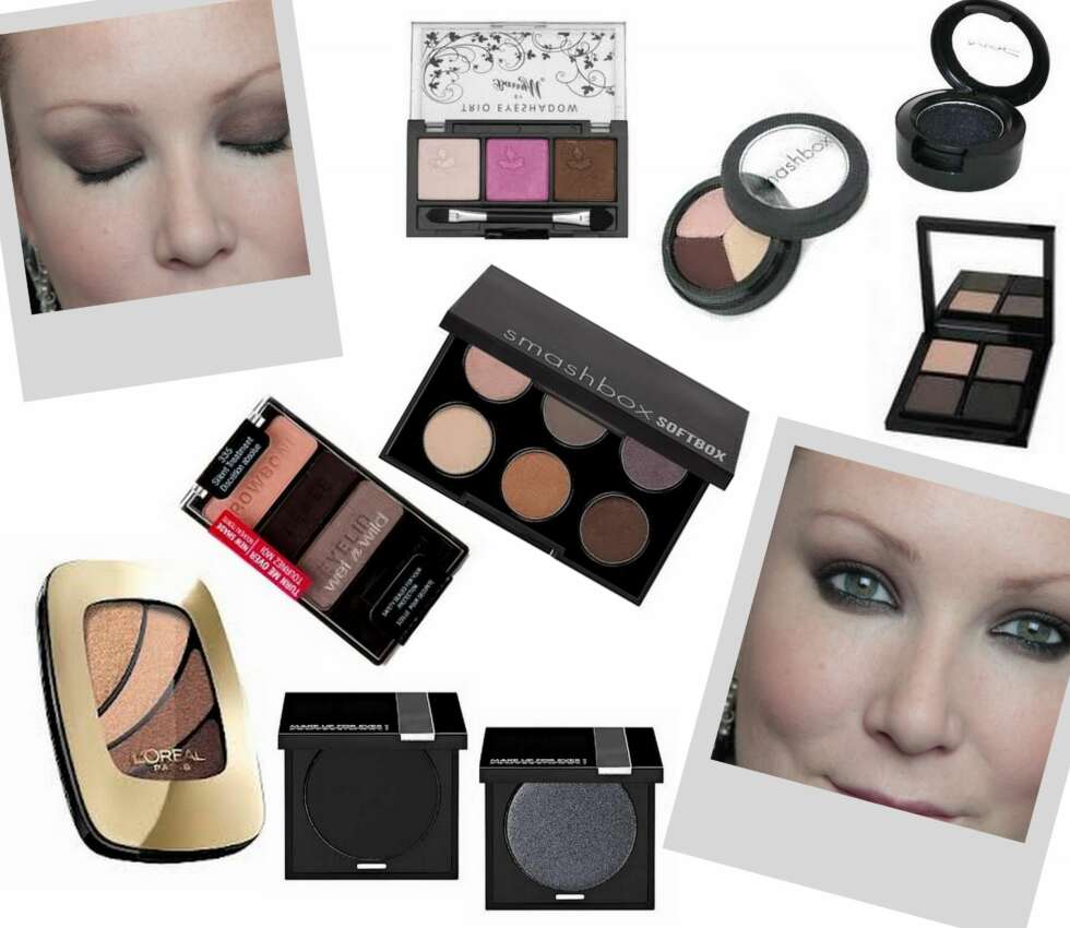 STEG 3 ¿ DYBDE: 1. Trio Eyeshadow fra Barry M (kr 139), 2. Eye Shadow Trio fra Smashbox (kr 255), 3. Eye Shadow i fargen Black Tied fra MAC (kr 160), 4. Smoky Eye Kit fra Glo Minerals (kr 425), 5. Photo Op Shadow Palette Softbox fra Smashbox (kr ), 6. Eyeshadow Trio i fargen Silent Treatment fra Wet n' Wild (kr 69), 7. Color Riche Quads fra L'Oréal Paris (kr 149, 8. Eyeshadows i sort og sortsølv fra Make Up For Ever (kr 161). STEG 3 ¿ DYBDE: 1. Trio Eyeshadow fra Barry M (kr 139), 2. Eye Shadow Trio fra Smashbox (kr 255), 3. Eye Shadow i fargen Black Tied fra MAC (kr 160), 4. Smoky Eye Kit fra Glo Minerals (kr 425), 5. Photo Op Shadow Palette Softbox fra Smashbox (kr ), 6. Eyeshadow Trio i fargen Silent Treatment fra Wet n' Wild (kr 69), 7. Color Riche Quads fra L'Oréal Paris (kr 149, 8. Eyeshadows i sort og sortsølv fra Make Up For Ever (kr 161).