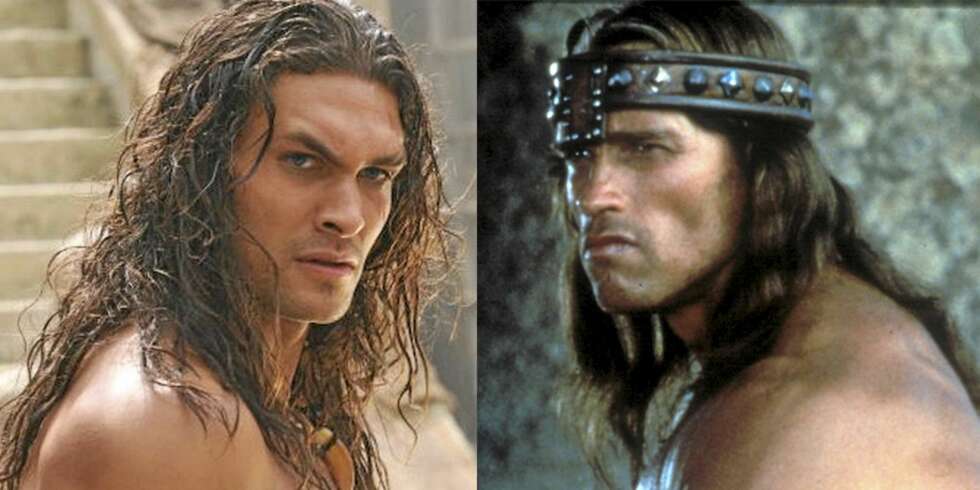 BRA BARBARER: Jason Momoa og Arnold Schwartzenegger. BRA BARBARER: Jason Momoa og Arnold Schwartzenegger.