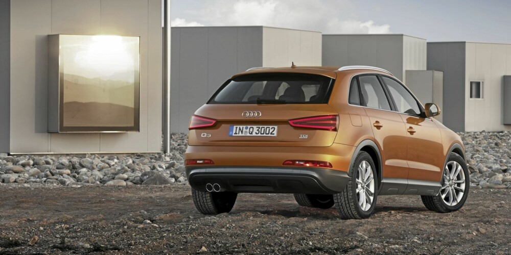 KLASSE: Det oser etter vår mening premiumklasse av Q3. Både kvinner og menn vil finne designen tiltalende, tipper vi. Foto: Audi KLASSE: Det oser etter vår mening premiumklasse av Q3. Både kvinner og menn vil finne designen tiltalende, tipper vi. Foto: Audi