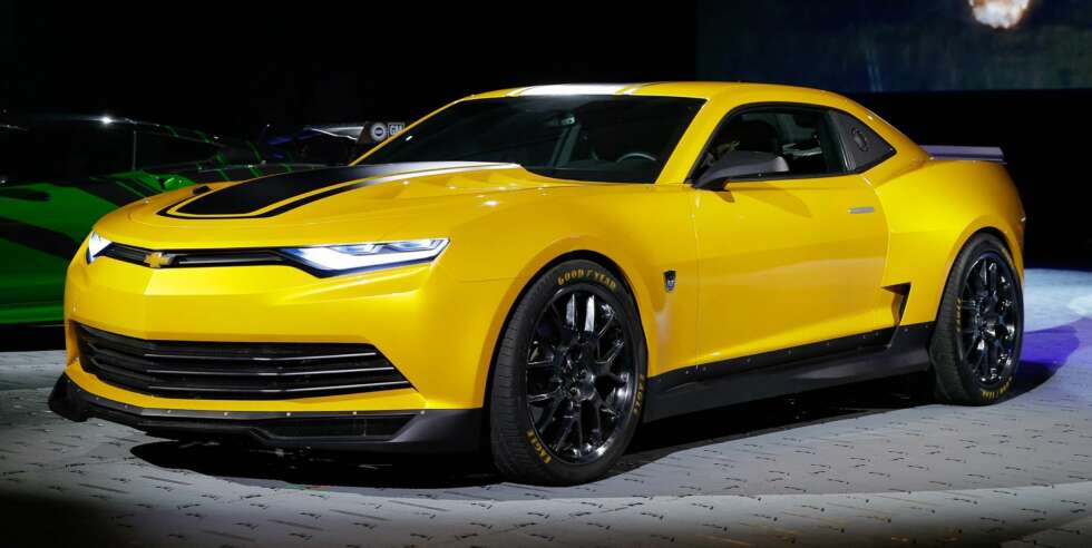 TRANSFORMED: Bumblebee Camaro er klar for Transformers: The Age of Extinction. FOTO: Isaac Brekken TRANSFORMED: Bumblebee Camaro er klar for Transformers: The Age of Extinction. FOTO: Isaac Brekken