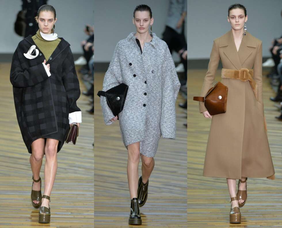 VINTERKÅPER: Det franske motehuset Céline viste mange lekre vinterkåper på catwalken for AW 14/15. VINTERKÅPER: Det franske motehuset Céline viste mange lekre vinterkåper på catwalken for AW 14/15.