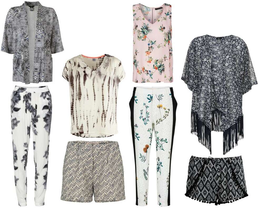 PRINTMIKS (f.v.): Topp fra Ellos, kr 299. Bukser fra Stella Nova, kr 1599. Topp fra Saint Tropez, kr 349. Shorts fra Custommade, kr 1299. Topp fra Minimum, kr 400. Bukser fra Custommade, kr 2100. Topp fra Ellos, kr 299. Shorts fra Bik Bok, kr 149. PRINTMIKS (f.v.): Topp fra Ellos, kr 299. Bukser fra Stella Nova, kr 1599. Topp fra Saint Tropez, kr 349. Shorts fra Custommade, kr 1299. Topp fra Minimum, kr 400. Bukser fra Custommade, kr 2100. Topp fra Ellos, kr 299. Shorts fra Bik Bok, kr 149.