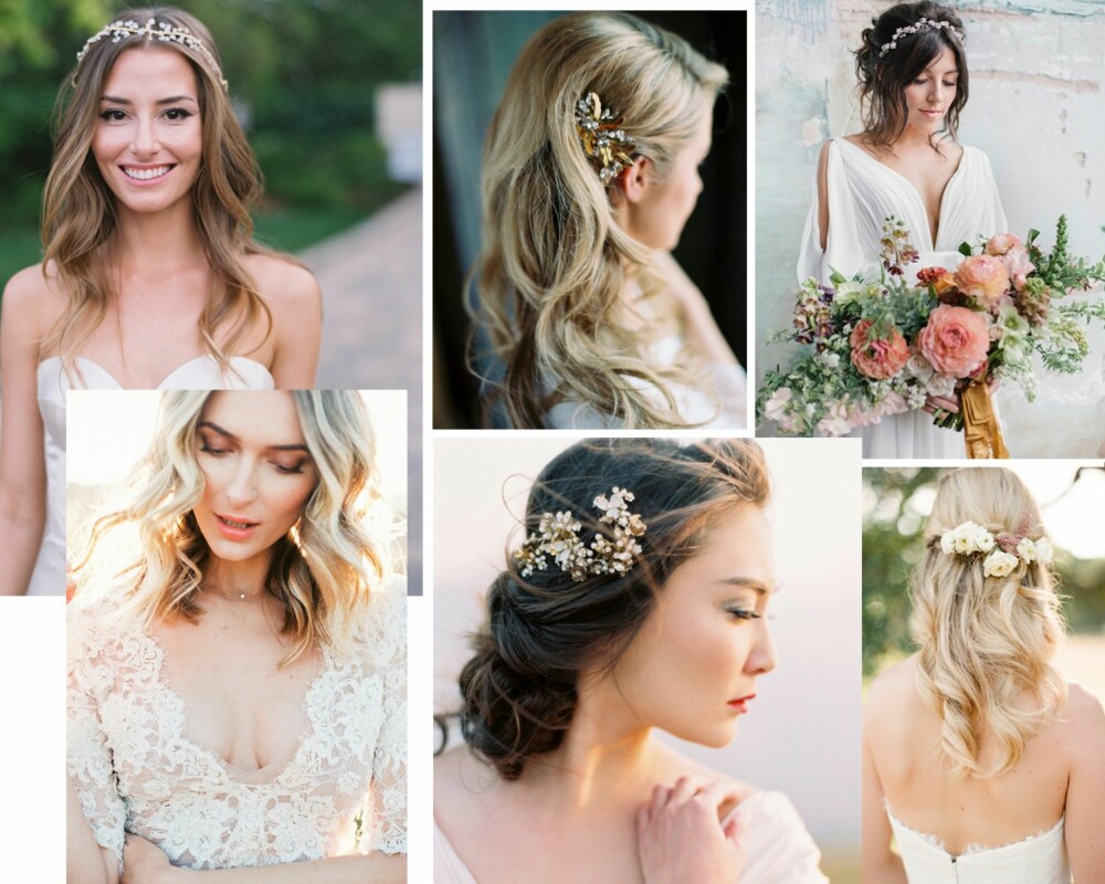 Håret kan gjerne settes opp i en løs oppsetning eller henge ned i myke bølger med friske blomster i håret. Sminken bør være naturlig og fresh.
Foto: Lane Dittoe,
Ryan Ray Photography,
Jennifer Blair Photography og
Mint Photography.
Håret kan gjerne settes opp i en løs oppsetning eller henge ned i myke bølger med friske blomster i håret. Sminken bør være naturlig og fresh.
Foto: Lane Dittoe,
Ryan Ray Photography,
Jennifer Blair Photography og
Mint Photography.