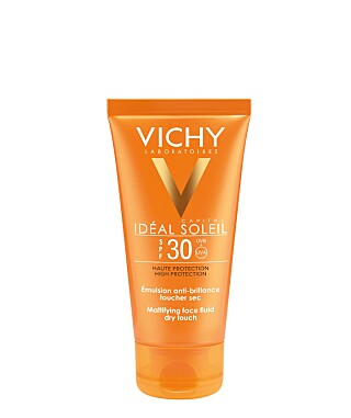 Vichy Soleil Mattifying Dry Touch ansiktssolkrem SPF30 beskytter huden din og virker mattende. Vichy Soleil Mattifying Dry Touch ansiktssolkrem SPF30 beskytter huden din og virker mattende. 