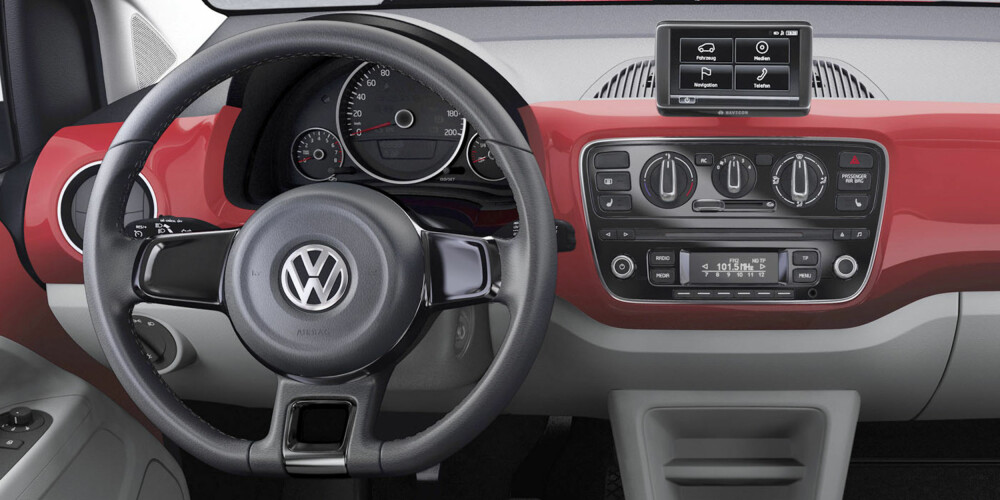 TRENDY: Innvendig skal VW up! være morsom og innbydende. TRENDY: Innvendig skal VW up! være morsom og innbydende.