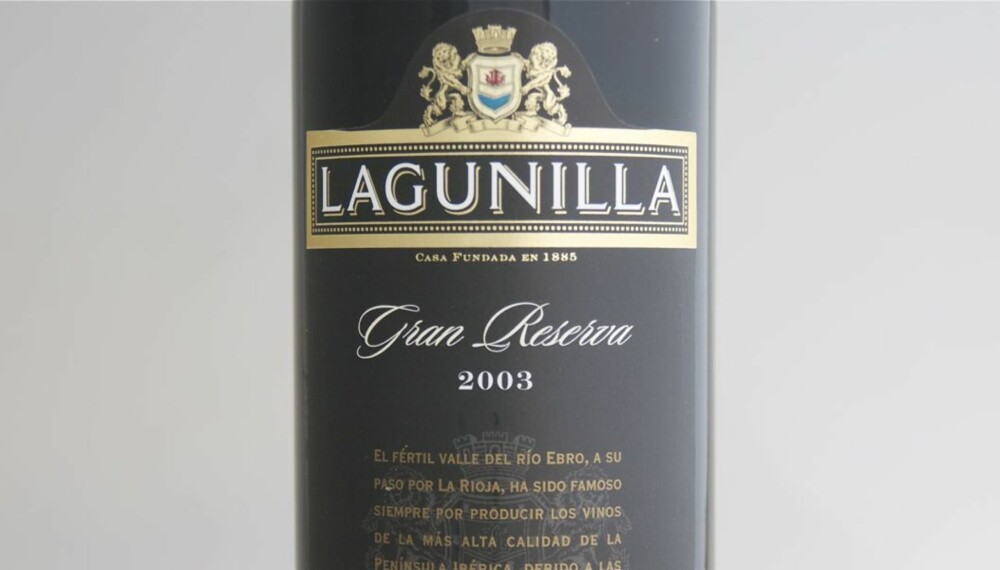 TEST AV RIOJA: Lagunilla Gran Reserva 2003 kom på delt førsteplass i testen. TEST AV RIOJA: Lagunilla Gran Reserva 2003 kom på delt førsteplass i testen.