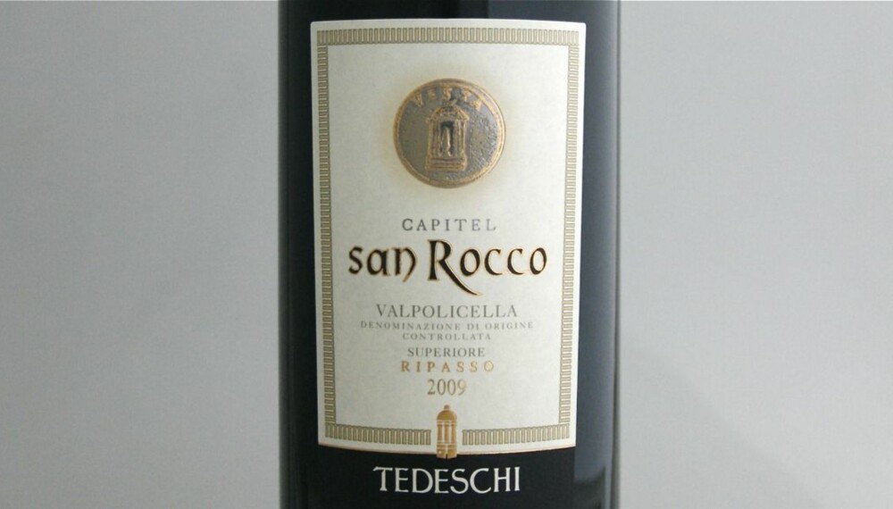 TEST AV RIPASSO: Capitel San Rocco Valpolicella Superiore Ripasso 2009 vant testen. TEST AV RIPASSO: Capitel San Rocco Valpolicella Superiore Ripasso 2009 vant testen.