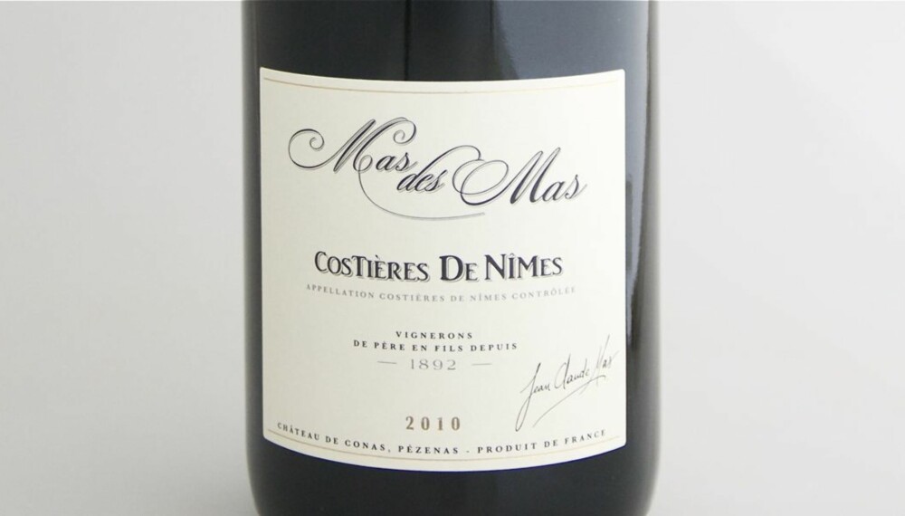 TEST AV RHÔNE-VINER: Mas des Mas 2010 kom på tredjeplass i testen. TEST AV RHÔNE-VINER: Mas des Mas 2010 kom på tredjeplass i testen.
