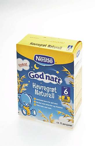 KVELDSGRØT FRA 6 MÅNEDER: Nestle God natt havregrøt naturell. KVELDSGRØT FRA 6 MÅNEDER: Nestle God natt havregrøt naturell.