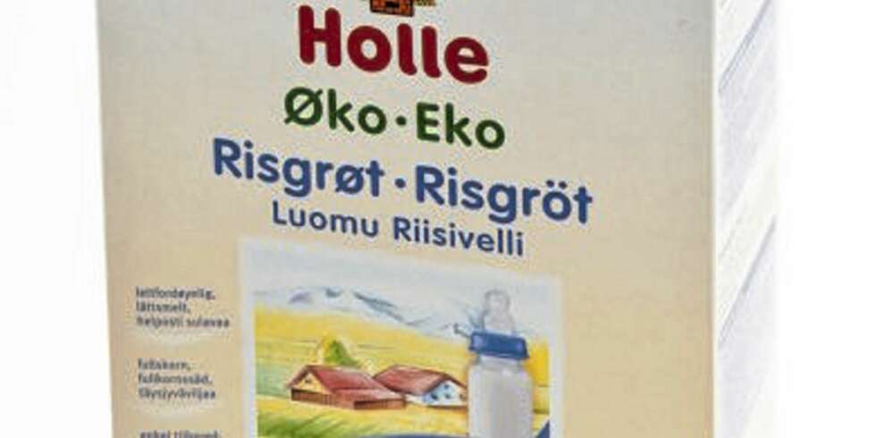 FRA 4 MÅNEDER: Holle øko risgrøt. FRA 4 MÅNEDER: Holle øko risgrøt.