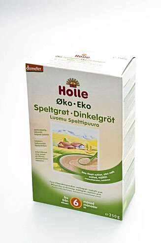 FRA 6 MÅNEDER: Holle øko speltgrøt. FRA 6 MÅNEDER: Holle øko speltgrøt.