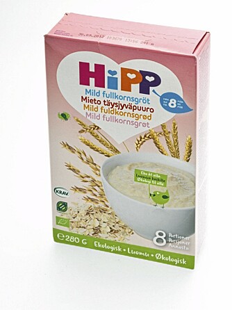 FRA 8 MÅNEDER: Hipp Mild fullkornsgrøt. FRA 8 MÅNEDER: Hipp Mild fullkornsgrøt.