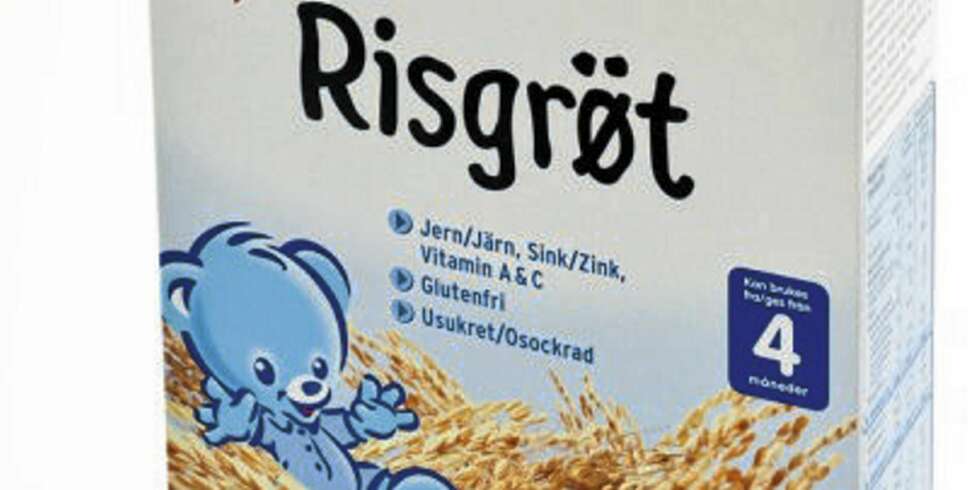 FRA 4 MÅNEDER: Nestle risgrøt. FRA 4 MÅNEDER: Nestle risgrøt.