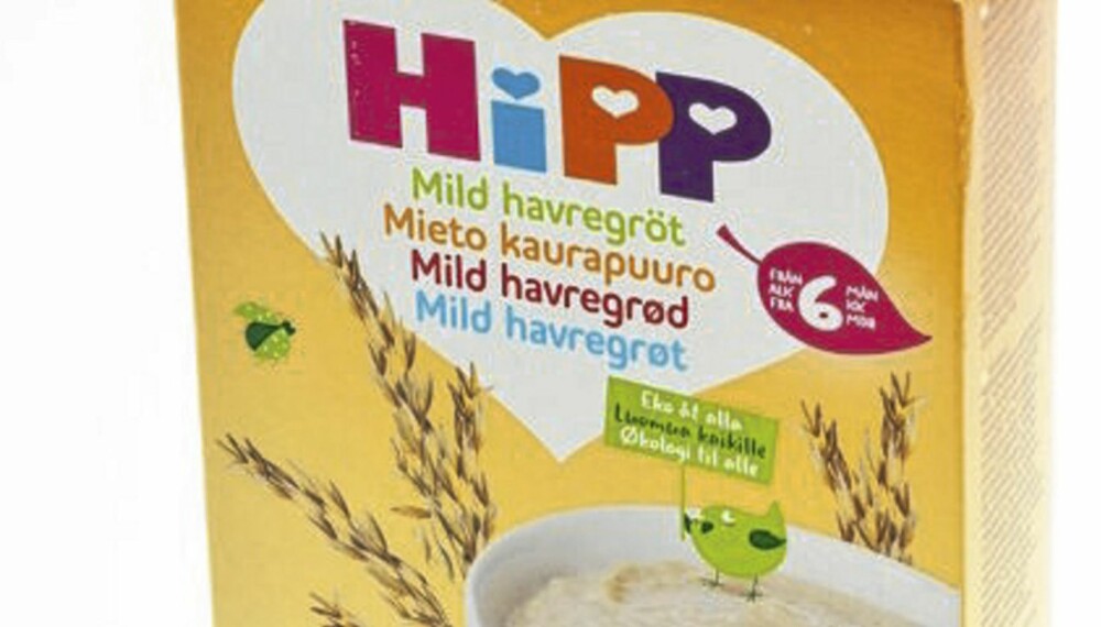 FRA 4 MÅNEDER: Hipp risgrøt med banan og fersken. FRA 4 MÅNEDER: Hipp risgrøt med banan og fersken.