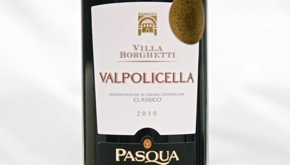 RØDVIN TIL TORSK: Villa Borghetti Valpolicella Classico 2010 kom på femteplass. RØDVIN TIL TORSK: Villa Borghetti Valpolicella Classico 2010 kom på femteplass.