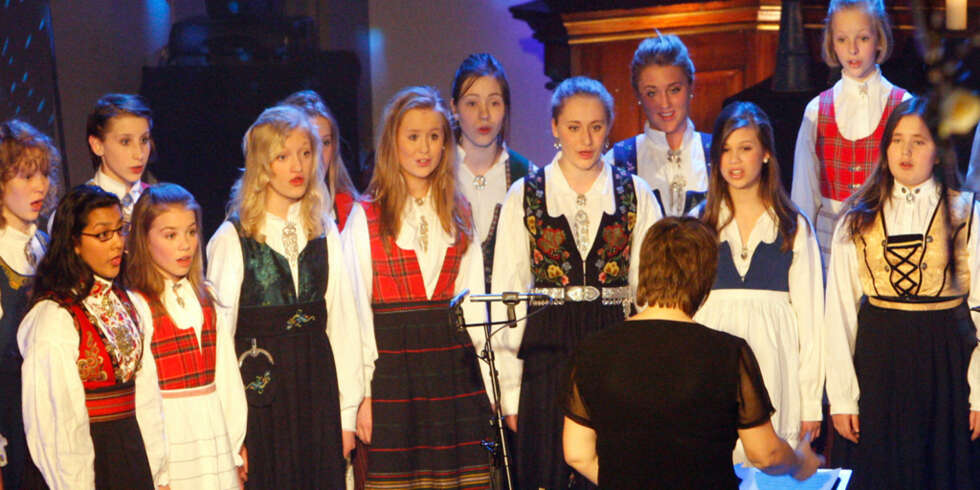 Det Norske Jentekor i Kulturkirken Jakob i vinter. Det Norske Jentekor i Kulturkirken Jakob i vinter.
