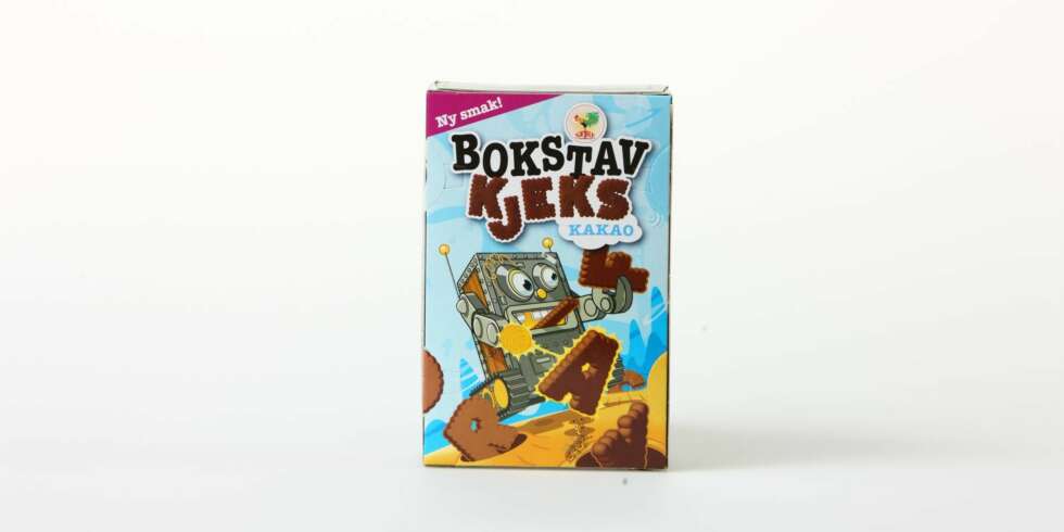 BARNEKJEKS: Bokstavkjeks - kakao. BARNEKJEKS: Bokstavkjeks - kakao.