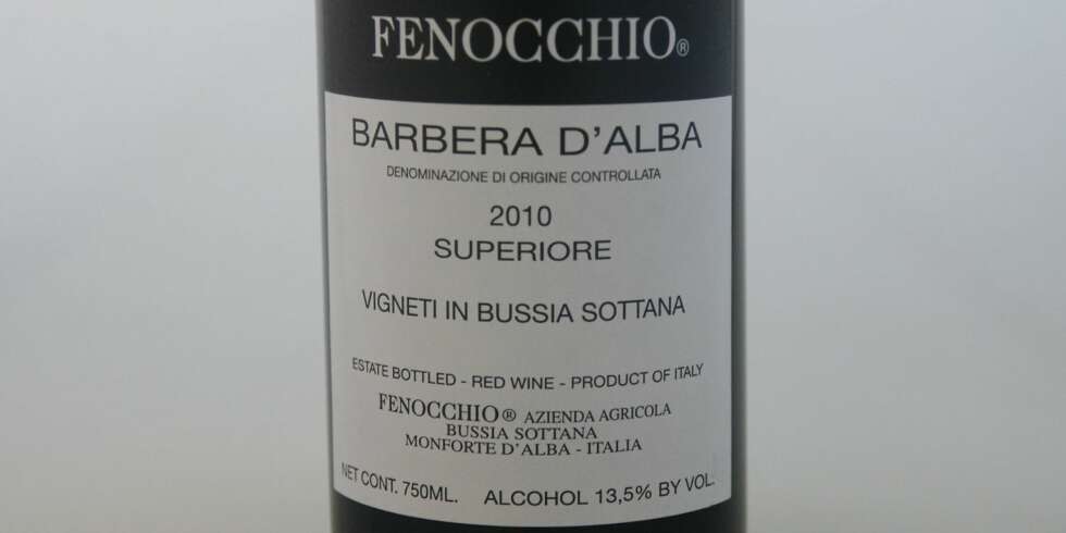 BARBERA: Fenocchio Barbera d'Alba Superiore 2010 BARBERA: Fenocchio Barbera d'Alba Superiore 2010