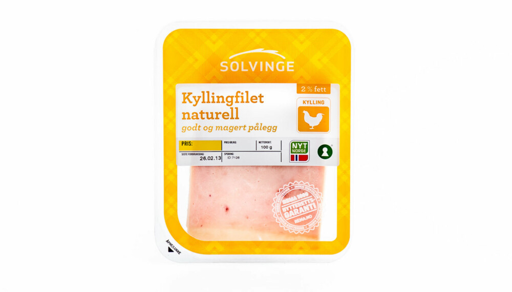 TEST AV KJØTTPÅLEGG: Solvinge kyllingfilet naturell TEST AV KJØTTPÅLEGG: Solvinge kyllingfilet naturell