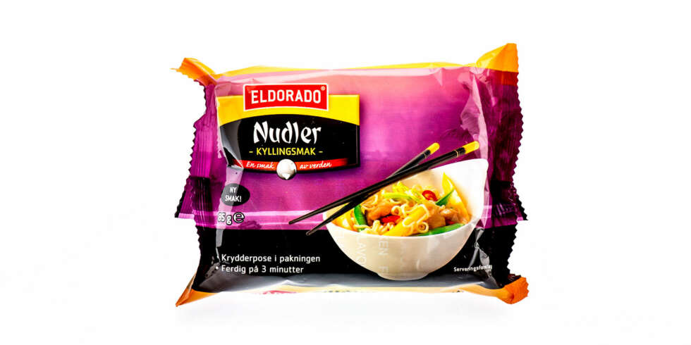 TEST: Eldorado nudler med kyllingsmak. TEST: Eldorado nudler med kyllingsmak.