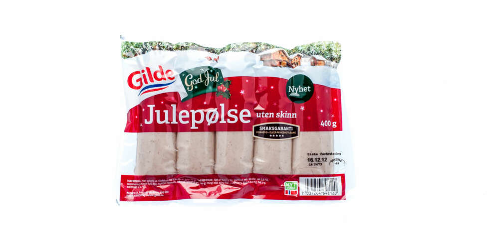 TEST AV JULEPØLSE: Gilde julepølse uten skinn TEST AV JULEPØLSE: Gilde julepølse uten skinn