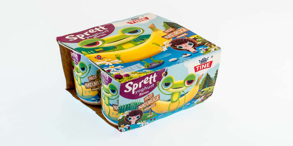 TEST AV BARNEYOGHURT: Sprett yoghurt banan. TEST AV BARNEYOGHURT: Sprett yoghurt banan.