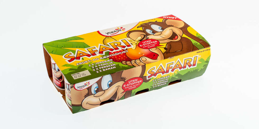 TEST AV BARNEYOGHURT: Yoplait Safari frukt- og bæryoghurt. TEST AV BARNEYOGHURT: Yoplait Safari frukt- og bæryoghurt.