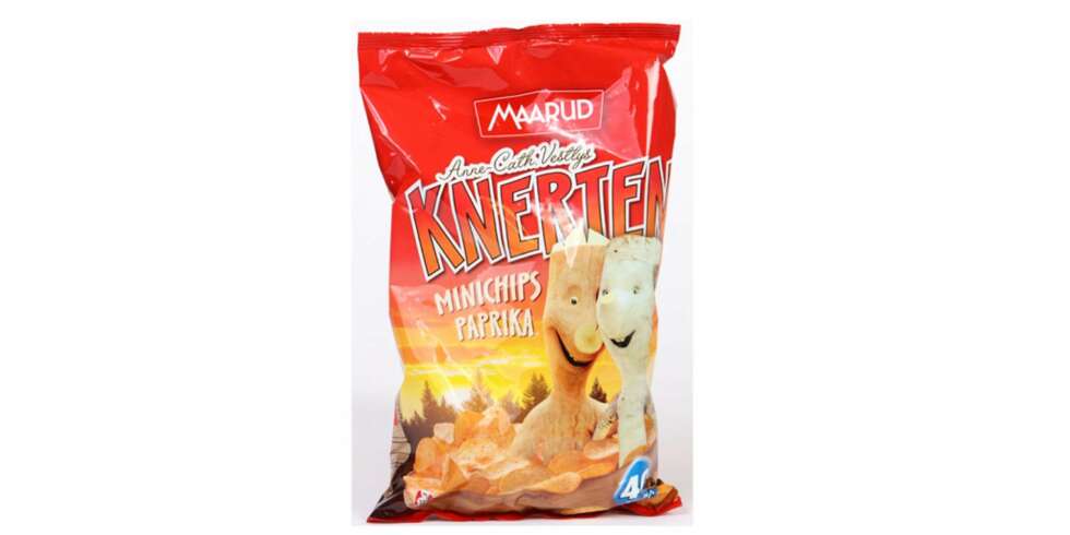 TEST AV BARNEPOTETGULL: Knerten minichips paprika TEST AV BARNEPOTETGULL: Knerten minichips paprika