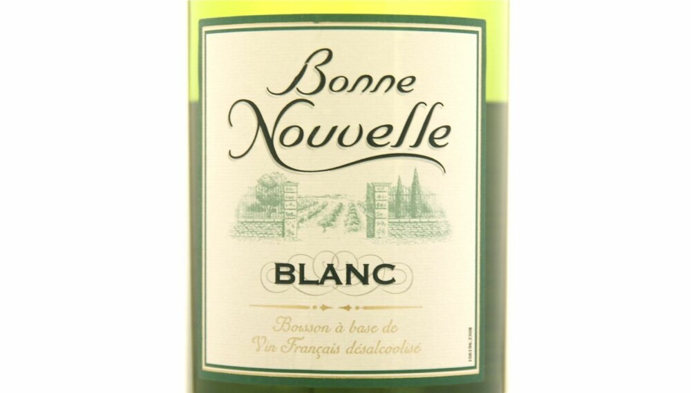 ALKOHOLFRI: Bonne Nouvelle Blanc er en grei hvitvin. ALKOHOLFRI: Bonne Nouvelle Blanc er en grei hvitvin.