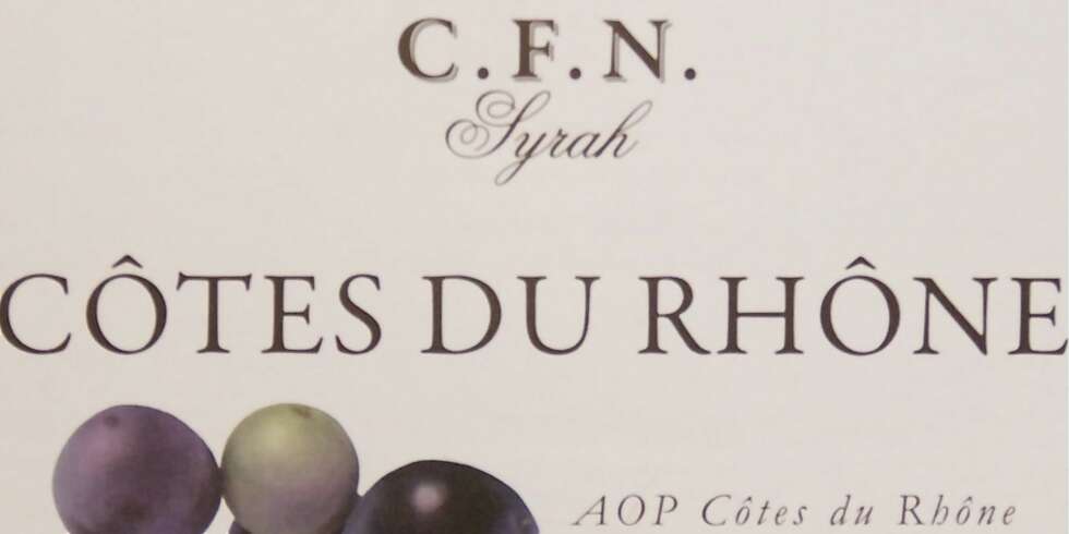 GOD PAPPVIN: C.F.N. Côte du Rhône Syrah 2011 GOD PAPPVIN: C.F.N. Côte du Rhône Syrah 2011
