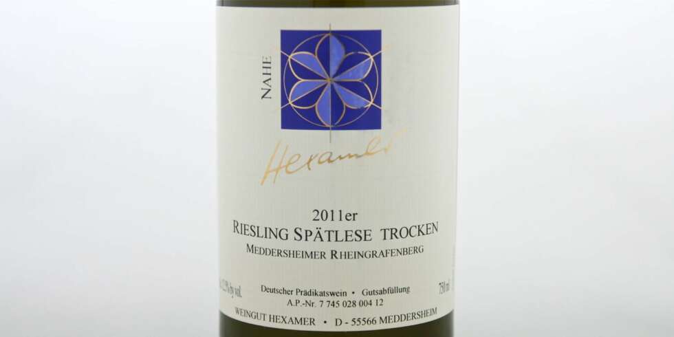 TEST AV RIESLING: Hexamer Meddesheimer Rheingrafenberg Spätlese Trocken 2011 kom på førsteplass. TEST AV RIESLING: Hexamer Meddesheimer Rheingrafenberg Spätlese Trocken 2011 kom på førsteplass.