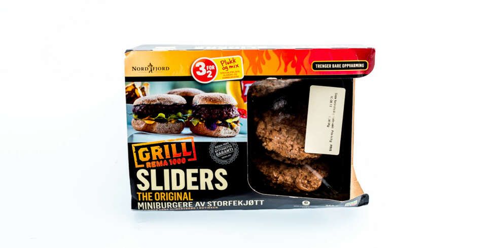 TEST AV HAMBURGERE: Rema1000 sliders med storfekjøtt TEST AV HAMBURGERE: Rema1000 sliders med storfekjøtt