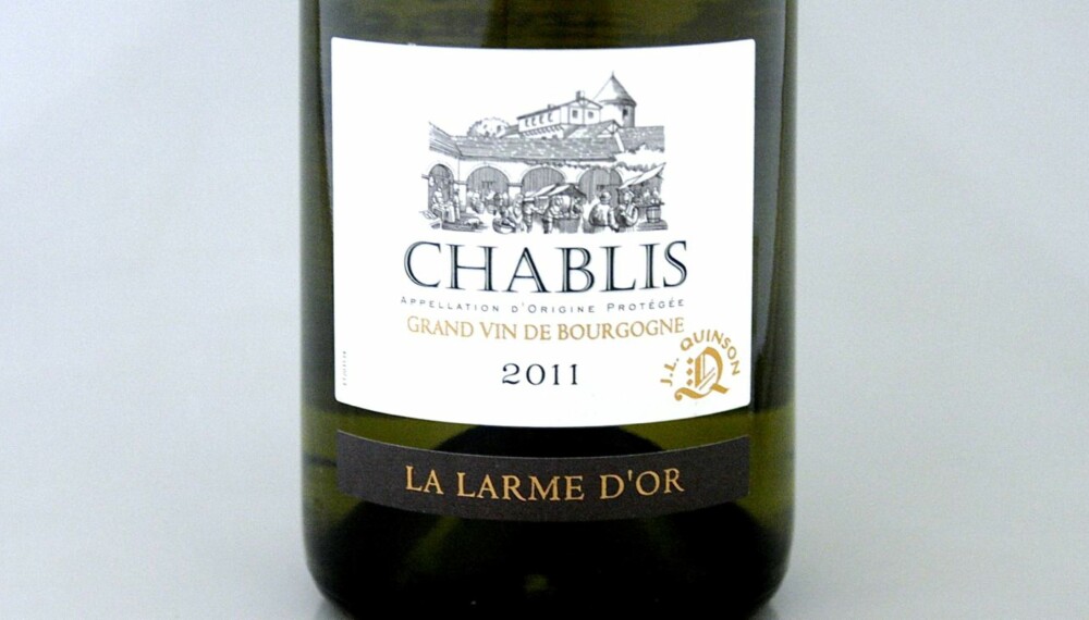 CHABLIS: Quinson Chablis 2011 kom på delt fjerdeplass. CHABLIS: Quinson Chablis 2011 kom på delt fjerdeplass.