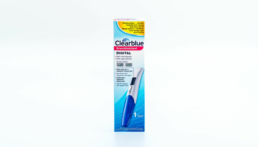 TEST AV GRAVIDITETSTESTER: Clearblue digital med ukeindikator. TEST AV GRAVIDITETSTESTER: Clearblue digital med ukeindikator.