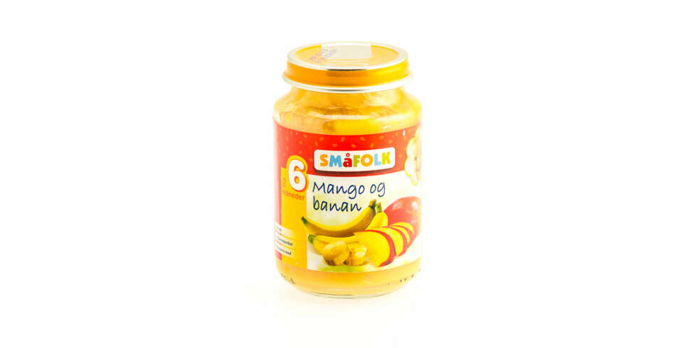 TEST AV FRUKTMOS OG SMOOTHIE: Småfolk mango og banan TEST AV FRUKTMOS OG SMOOTHIE: Småfolk mango og banan