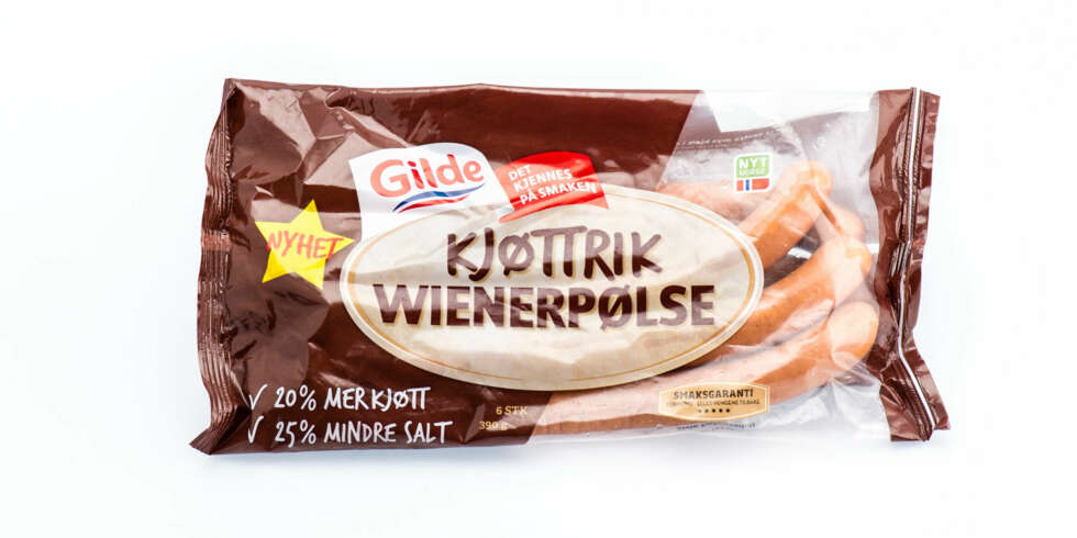 TEST AV WIENERPØLSER: Gilde Kjøttrik wienerpølse TEST AV WIENERPØLSER: Gilde Kjøttrik wienerpølse