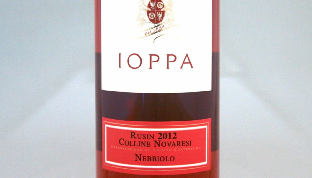 TIL PASTA: Ioppa Colline Novaresi Nebbiolo Rusin 2012. TIL PASTA: Ioppa Colline Novaresi Nebbiolo Rusin 2012.