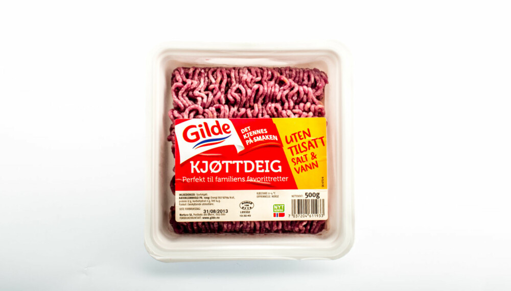 TEST AV KJØTTDEIG: Gilde kjøttdeig uten tilsatt vann og salt TEST AV KJØTTDEIG: Gilde kjøttdeig uten tilsatt vann og salt