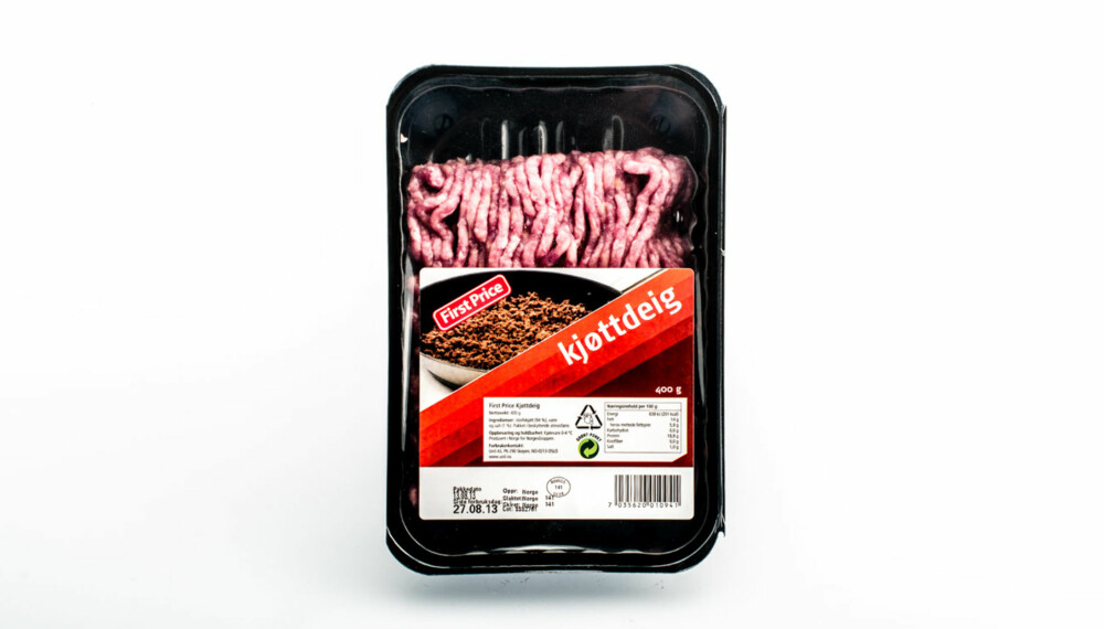 TEST AV KJØTTDEIG: First Price kjøttdeig TEST AV KJØTTDEIG: First Price kjøttdeig