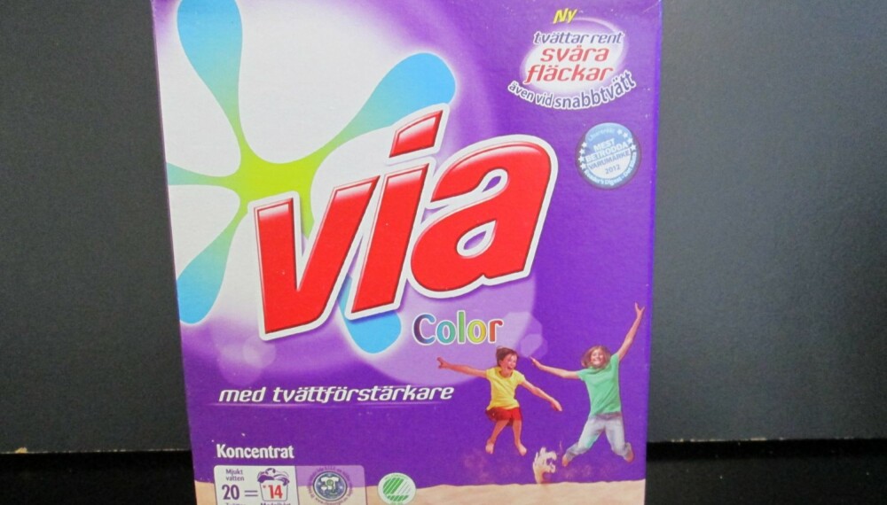 TEST AV VASKEMIDDEL: Via Color. TEST AV VASKEMIDDEL: Via Color.