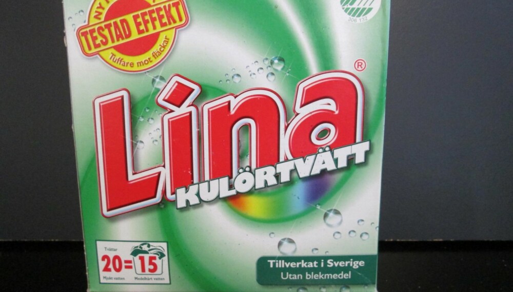TEST AV VASKEMIDDEL: Lina Color. TEST AV VASKEMIDDEL: Lina Color.