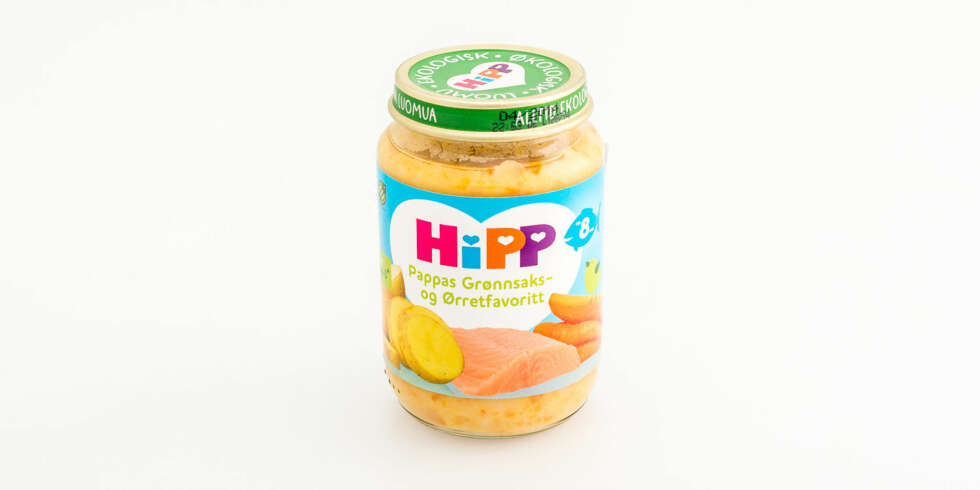 TEST AV BARNEMAT: Hipp ¿ Pappas grønnsaks- og ørretfavoritt. TEST AV BARNEMAT: Hipp ¿ Pappas grønnsaks- og ørretfavoritt.