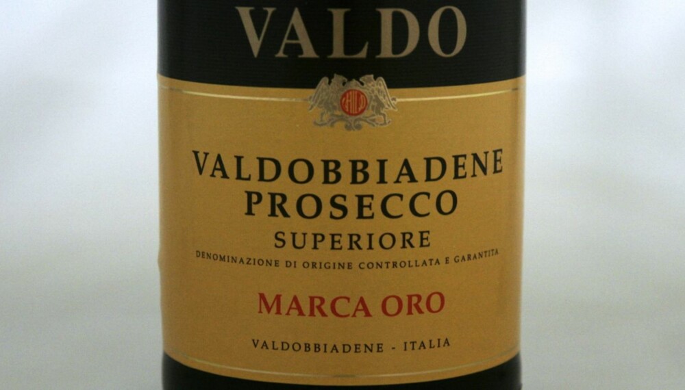 PROSECCO: Valdo Marca Oro Prosecco Superiore Extra Dry kom på delt andreplass. PROSECCO: Valdo Marca Oro Prosecco Superiore Extra Dry kom på delt andreplass.
