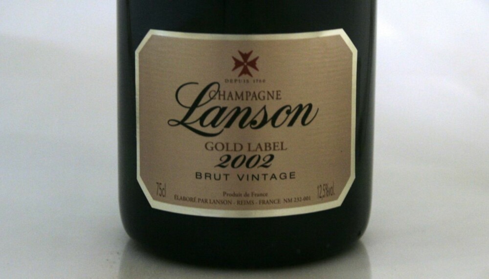 VELDIG GOD VIN: Lanson Gold Label Vintage Brut 2002. VELDIG GOD VIN: Lanson Gold Label Vintage Brut 2002.