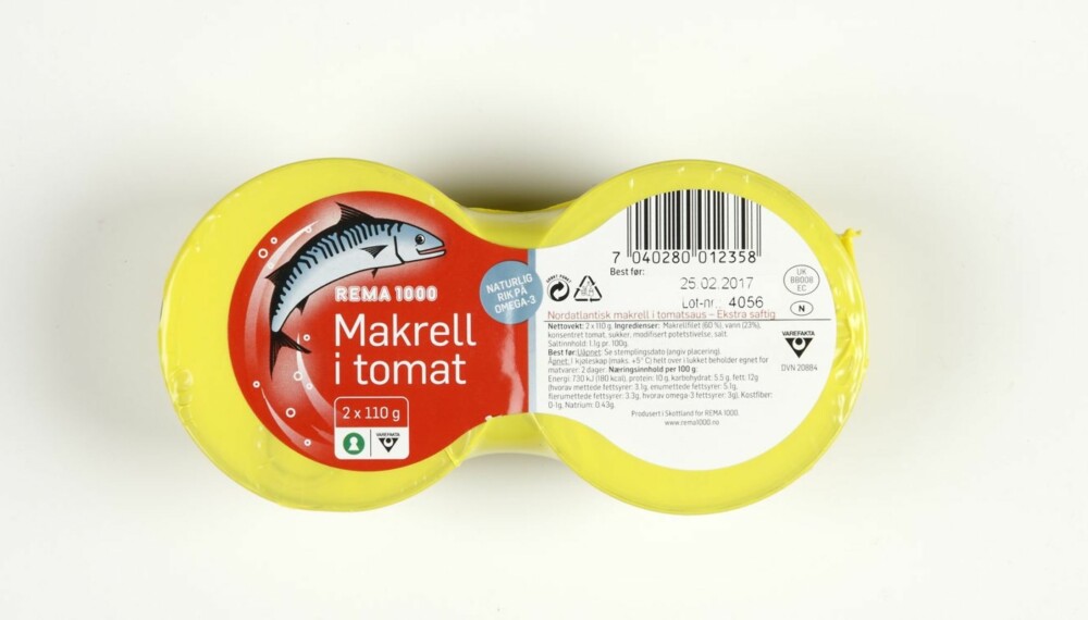 MAKRELL I TOMAT: Klikk Helse har vurdert næringsinnholdet i 15 typer makrell i tomat. MAKRELL I TOMAT: Klikk Helse har vurdert næringsinnholdet i 15 typer makrell i tomat.