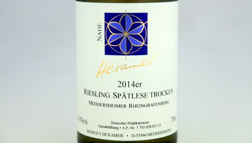 GODT KJØP: Hexamer Meddersheimer Rheingrafenberg Riesling Spätlese Trocken 2014. GODT KJØP: Hexamer Meddersheimer Rheingrafenberg Riesling Spätlese Trocken 2014.