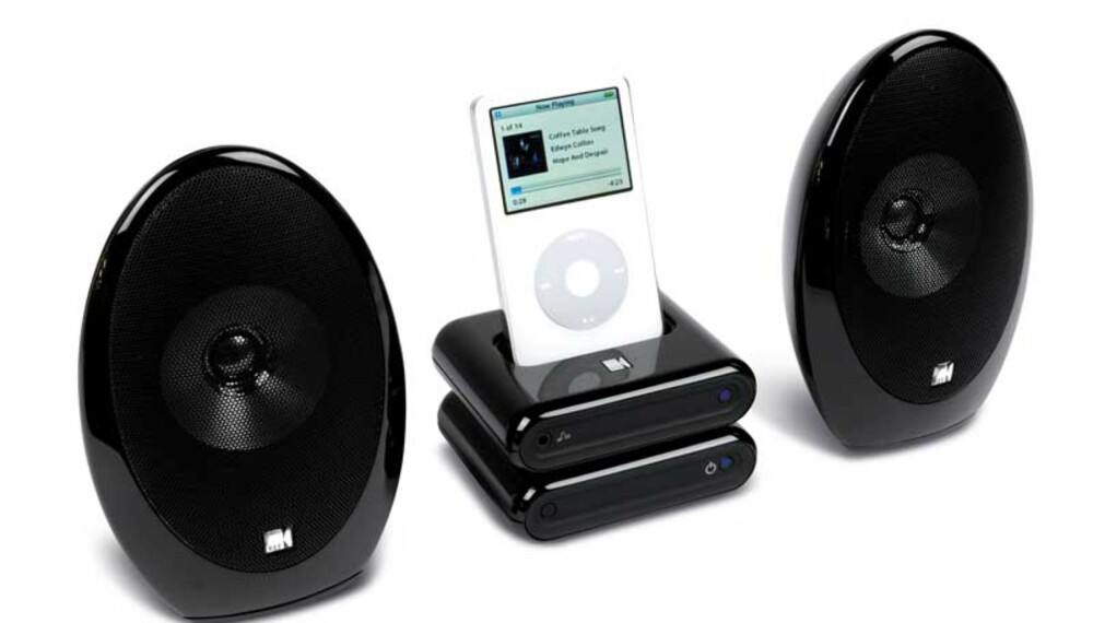 KVALITET: Det lover godt når KEF setter logoen sin på et par slike små iPod-høyttalere. KVALITET: Det lover godt når KEF setter logoen sin på et par slike små iPod-høyttalere.