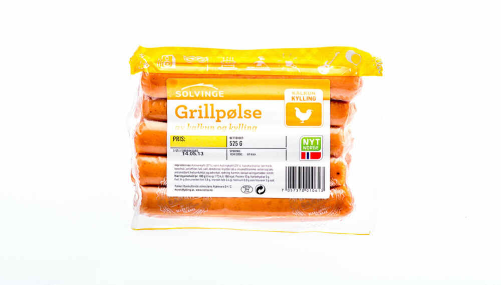 TEST AV GRILLPØLSER: Solvinge grillpølsa av kalkun og kylling TEST AV GRILLPØLSER: Solvinge grillpølsa av kalkun og kylling