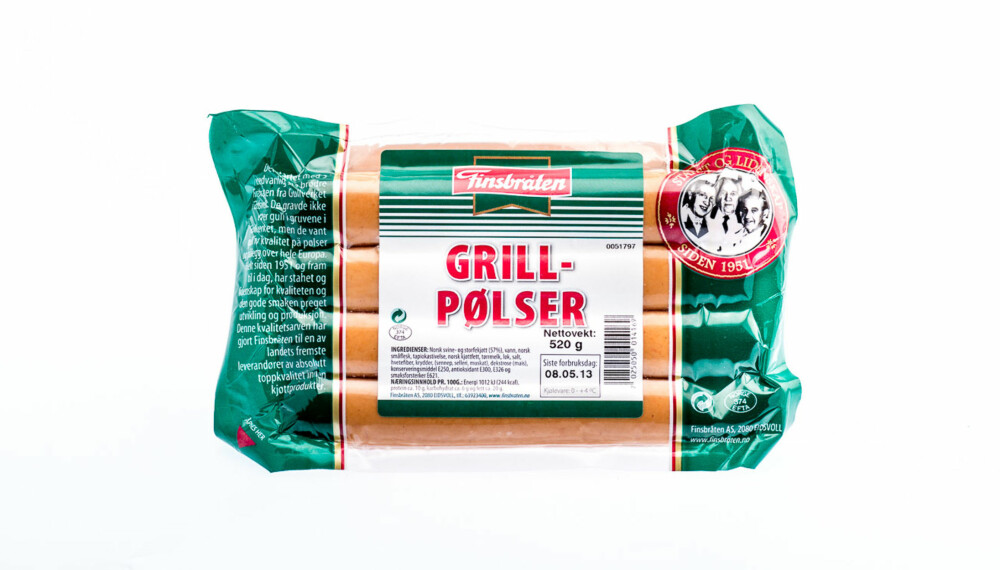 TEST AV GRILLPØLSER: Finsbråten grillpølser TEST AV GRILLPØLSER: Finsbråten grillpølser